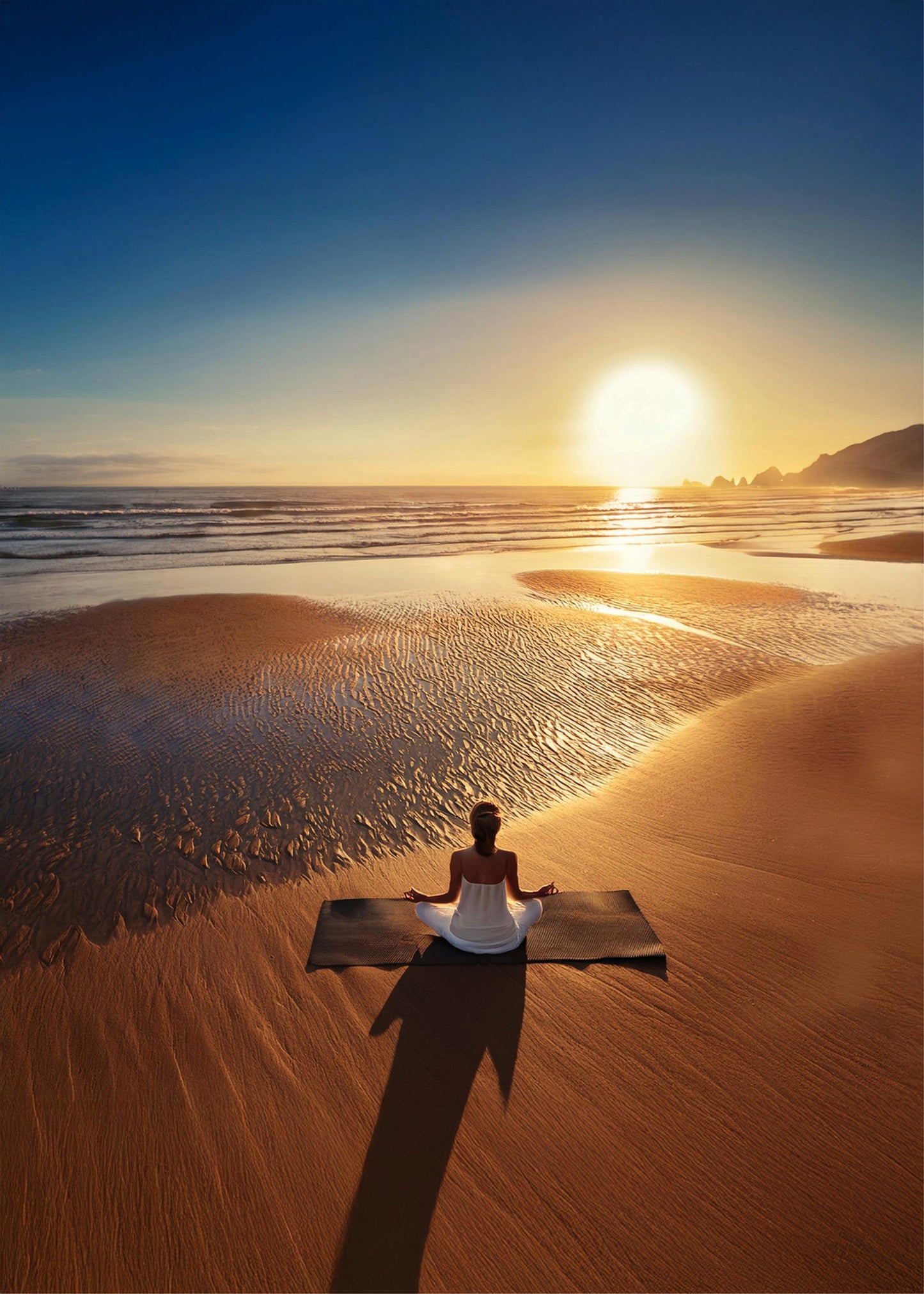 Mindfulness on beach